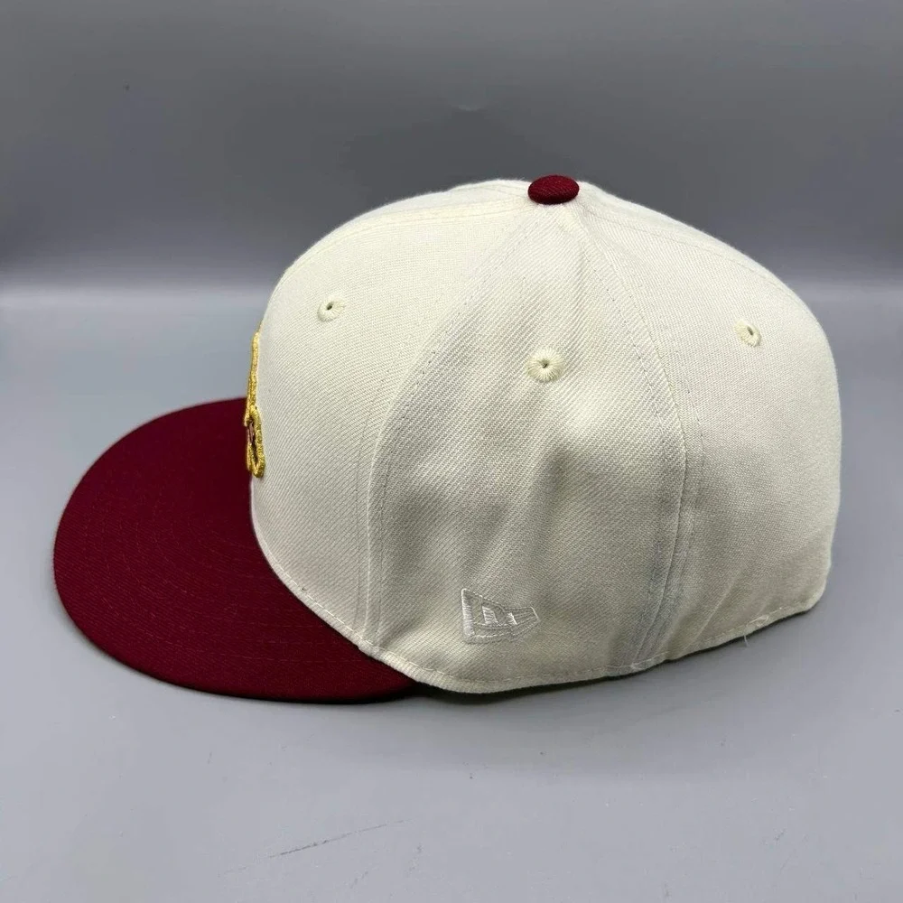Cincinnati Reds Hat Men‎ 7 3/8 White Red 59Fifty New Era MLB Fitted Cap